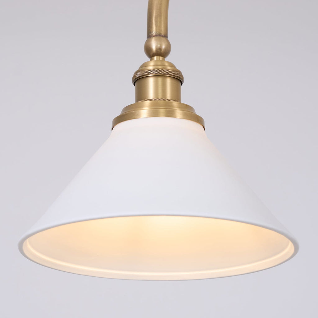 Modern Brass Pendant Light With Ceramic Shades for Dining Room