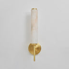 Modern Metal and Faux Alabaster Wall Sconce for Living Room