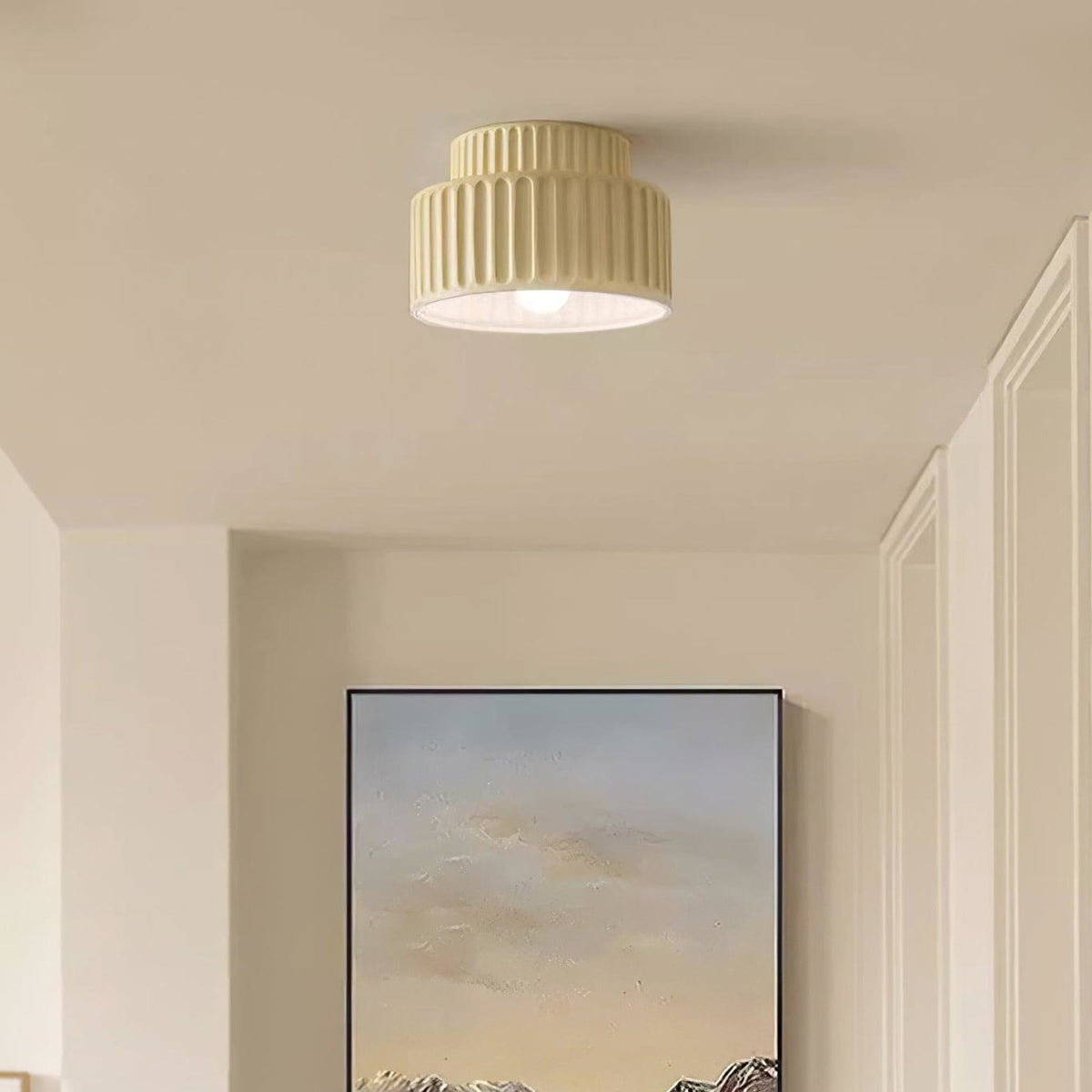 Modern Semi-Flush Ceiling Light for Living Room and Bedroom