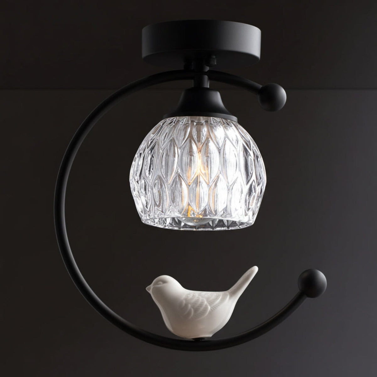 Modern Solid Brass Flush Mount Ceiling Light