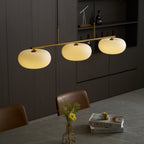 Modern Glass Pendant Light With Tri-Color LED Glow
