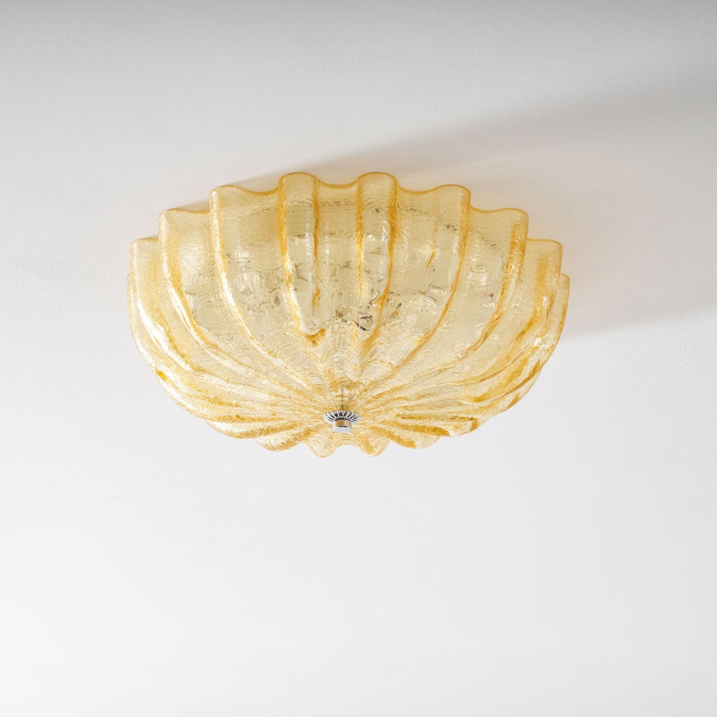 Vintage Glass Flush Mount Ceiling Light for Living Room