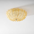 Vintage Glass Flush Mount Ceiling Light for Living Room