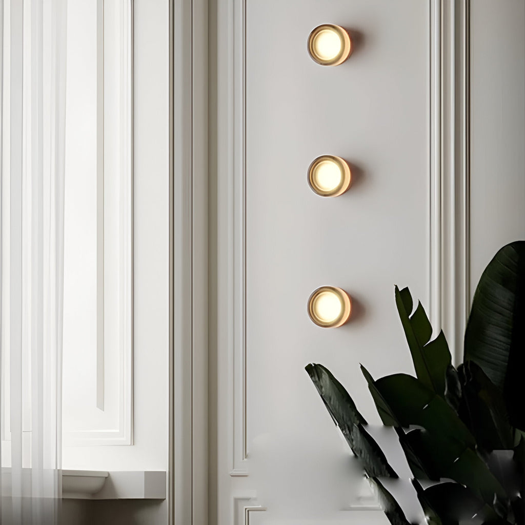 Modern Glass Wall Sconce With Adjustable LED Glow