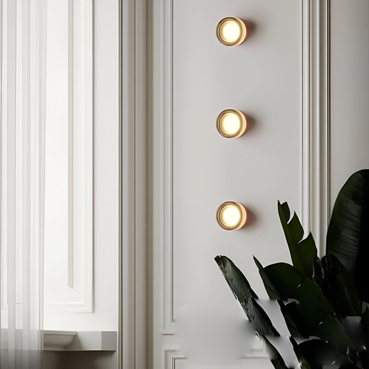 Modern Glass Wall Sconce With Adjustable LED Glow