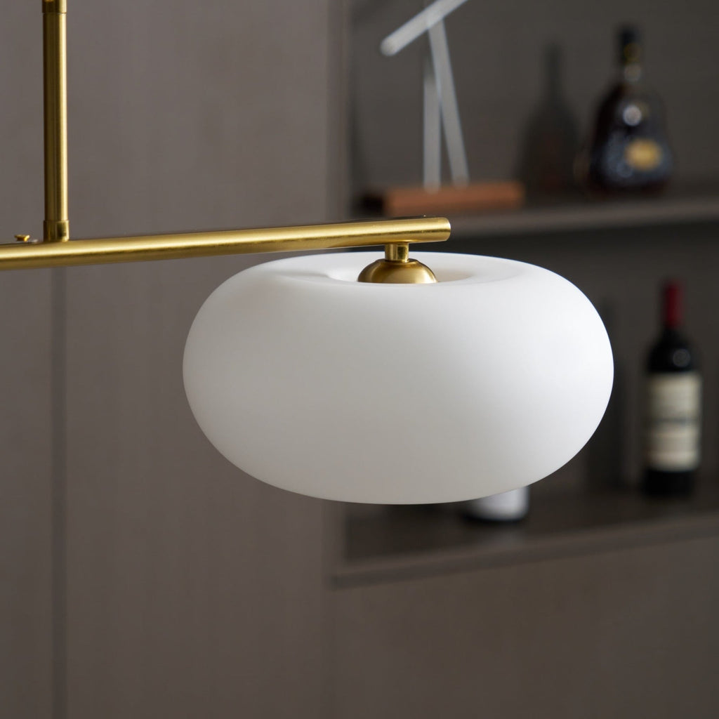 Modern Glass Pendant Light With Tri-Color LED Glow