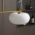 Modern Glass Pendant Light With Tri-Color LED Glow