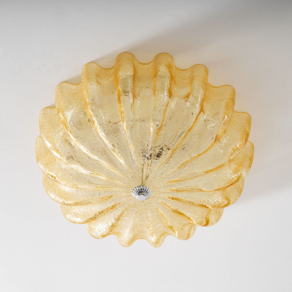 Vintage Glass Flush Mount Ceiling Light for Living Room