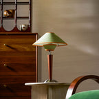 Modern Wood Table Lamp With Fabric Shade for Living Room