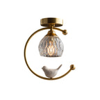 Modern Solid Brass Flush Mount Ceiling Light