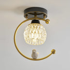 Modern Solid Brass Flush Mount Ceiling Light