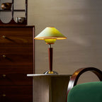 Modern Wood Table Lamp With Fabric Shade for Living Room