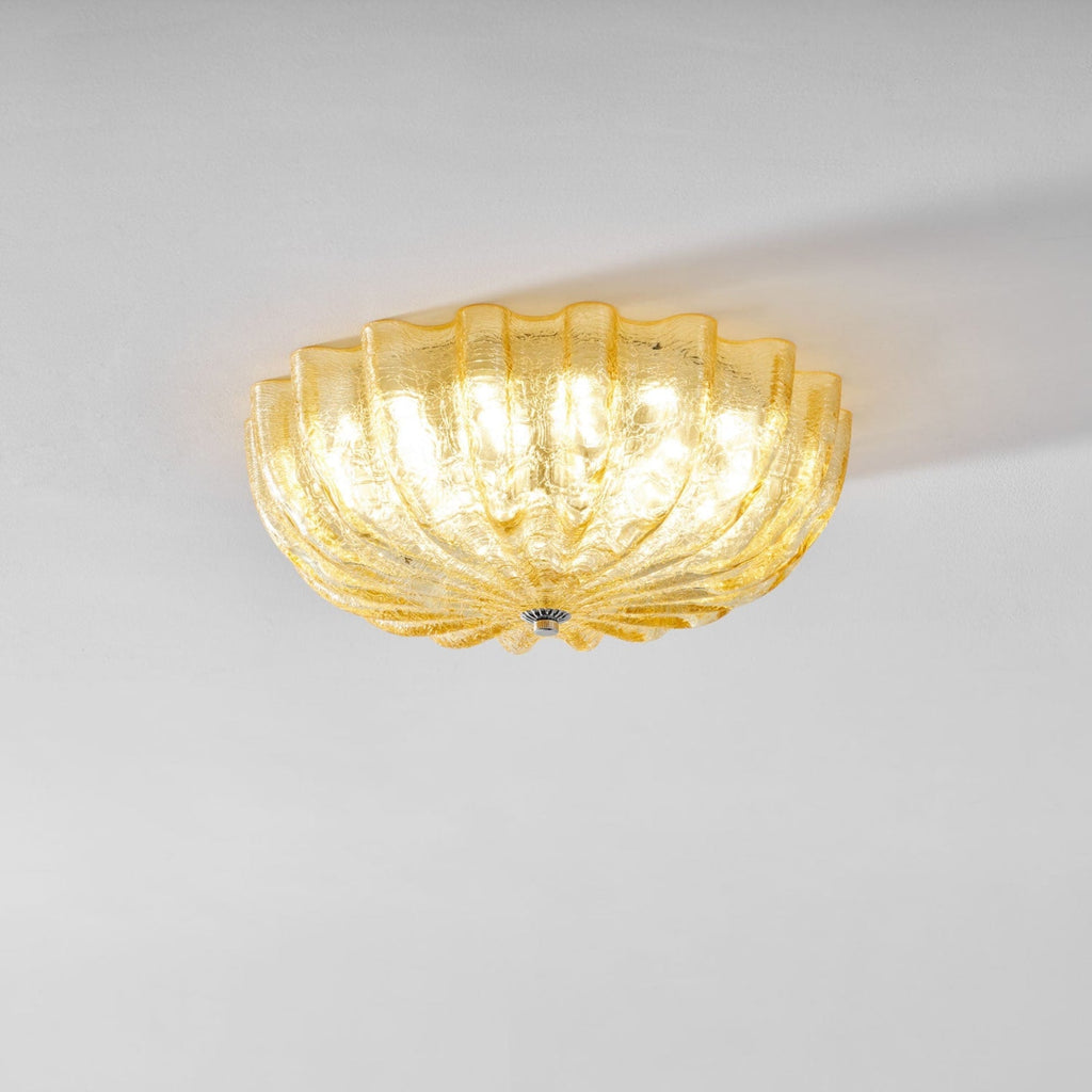 Vintage Glass Flush Mount Ceiling Light for Living Room