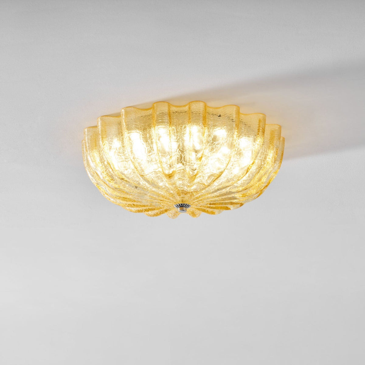Vintage Glass Flush Mount Ceiling Light for Living Room