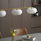 Modern Glass Pendant Light With Tri-Color LED Glow