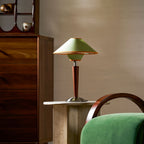 Modern Wood Table Lamp With Fabric Shade for Living Room