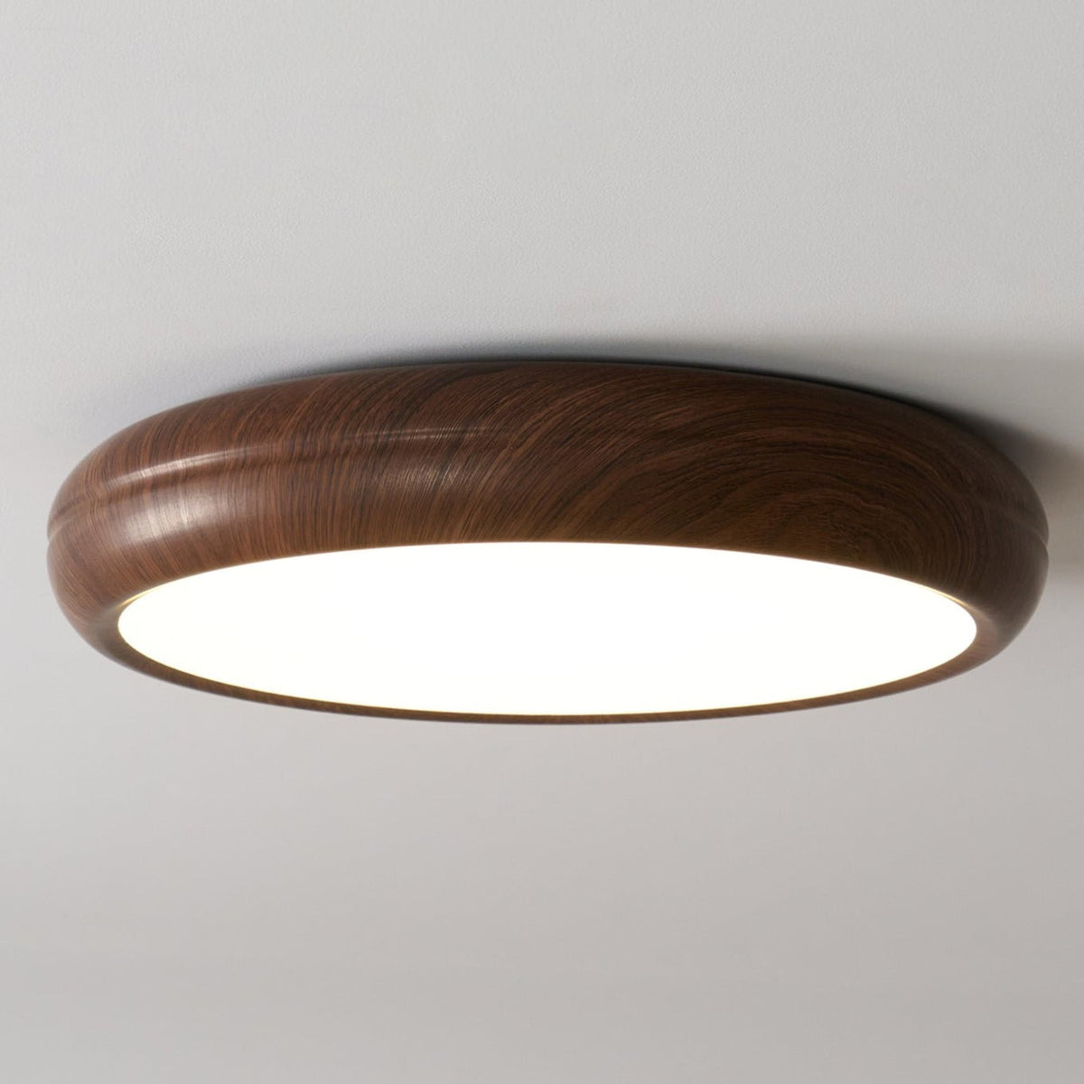 Scandinavian Wood Flush Mount Ceiling Light for Living Room