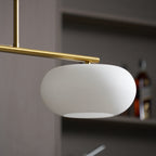 Modern Glass Pendant Light With Tri-Color LED Glow