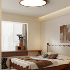 Minimalist Wood Flush Mount Ceiling Light With Slim Profile