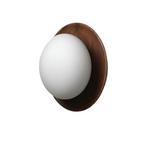Nordic Natural Wood Wall Sconce LED Light With Globe Shade