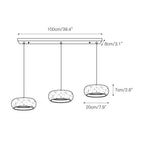 Modern Travertine Stone Pendant Light With Dimmable Remote Control