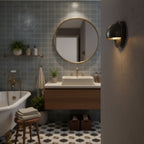 Modern Copper Wall Sconce With Dimmable Tri-Color Glow