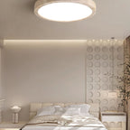Modern Travertine Flush Mount Ceiling Light With Slim Profile