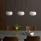 Modern Glass Pendant Light With Tri-Color LED Glow