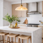 Modern Marble and Copper Pendant Light for Dining Room