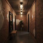 Modern Solid Brass Flush Mount Ceiling Light