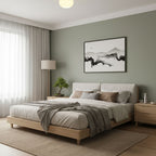 Modern Solid Wood Semi-Flush Ceiling Light for Living Room