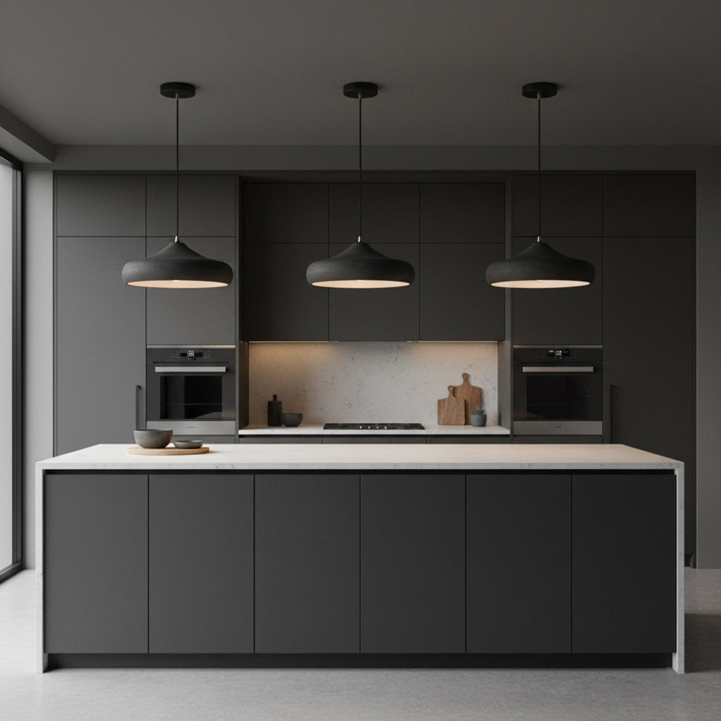 Modern Iron Pendant Light With Warm LED Glow