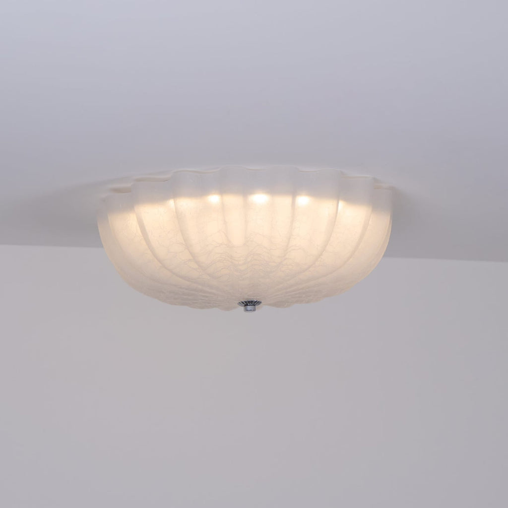 Vintage Glass Flush Mount Ceiling Light for Living Room