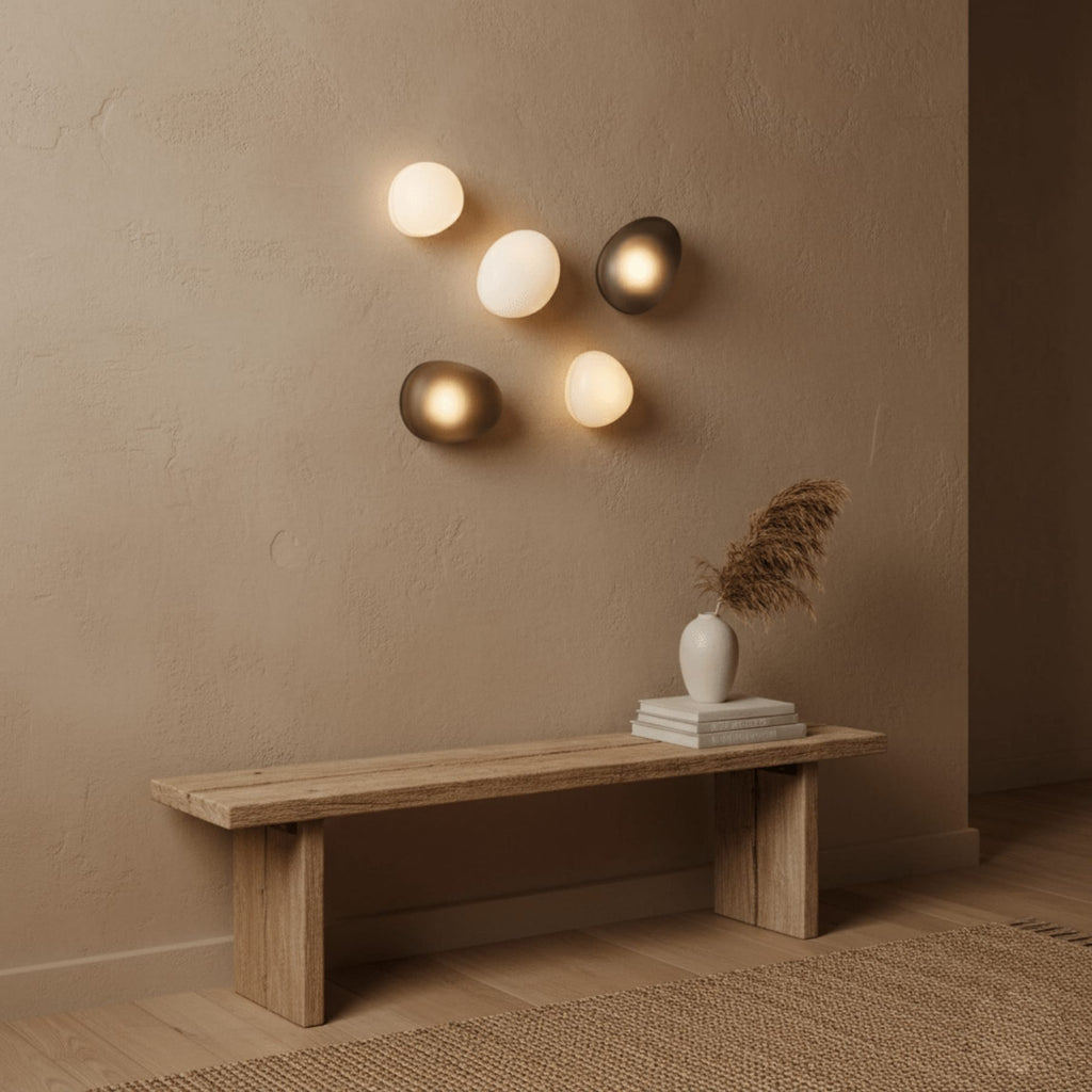 Modern Glass Wall Sconce With Warm Glass Shades