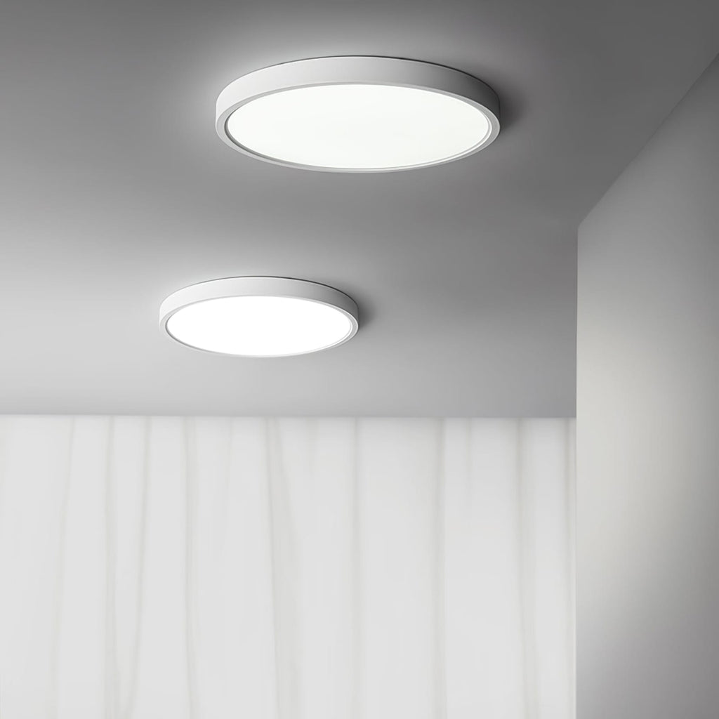 Minimalist Iron Flush Mount Ceiling Light With Slim Low-Profile Design