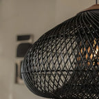 Handmade Rattan Pendant Lights With Woven Dome Shade