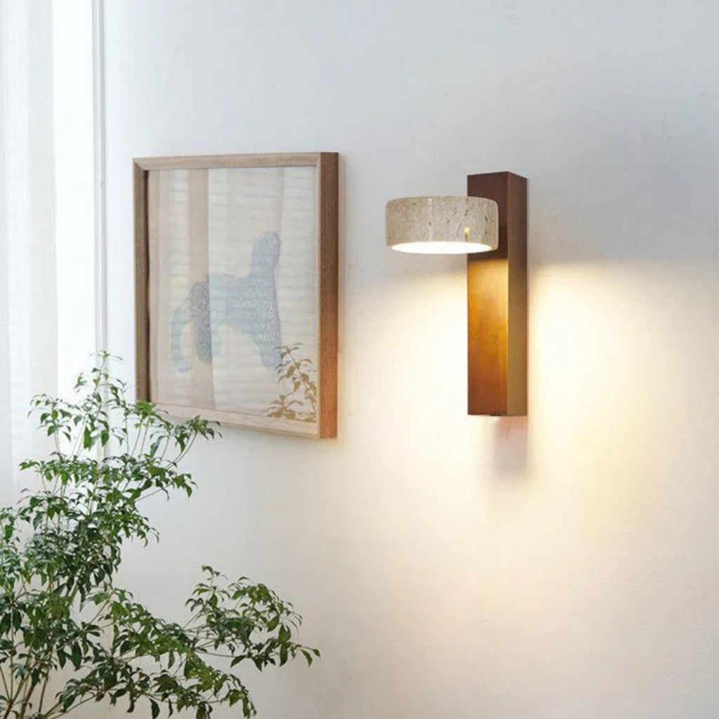 Modern Wood Wall Sconce with Bulb Included for Living Room