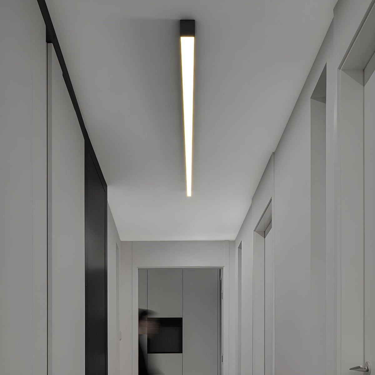 Minimalist Linear Metal Ceiling Light for Living Room
