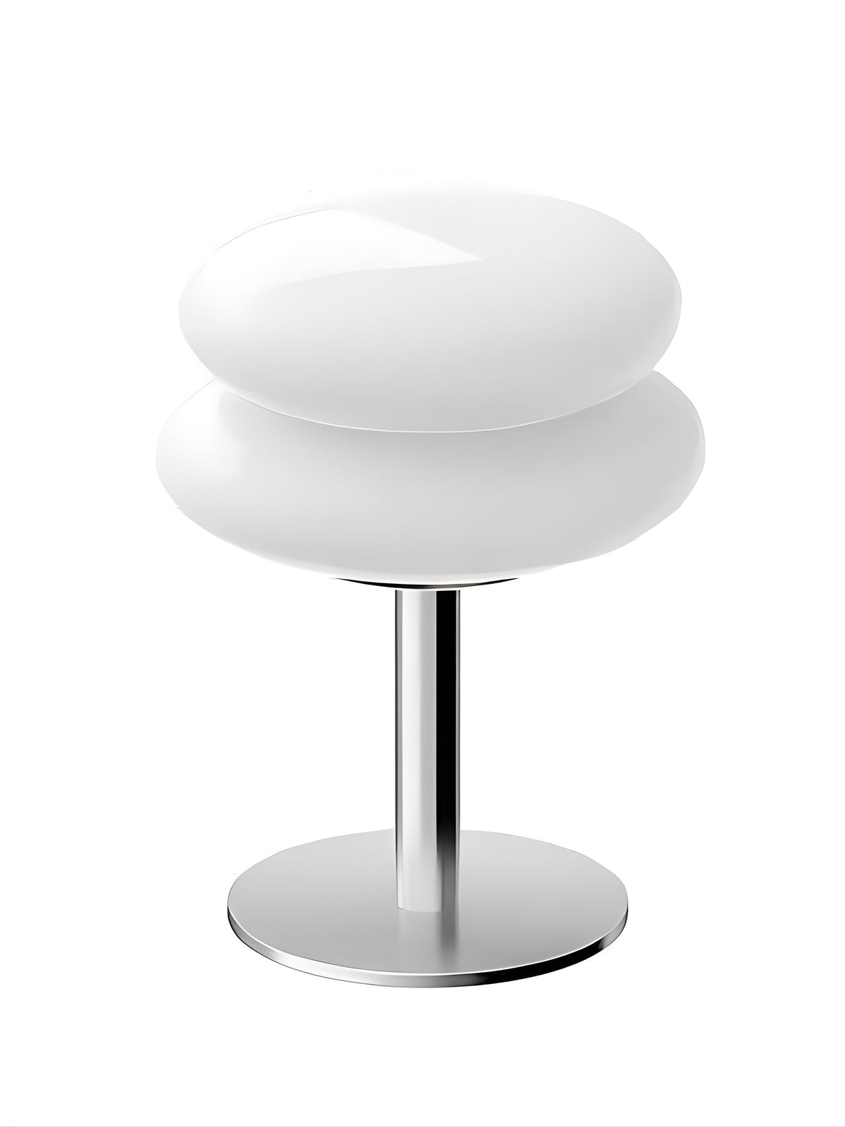 Glass Mushroom Table Lamp With Metal Base