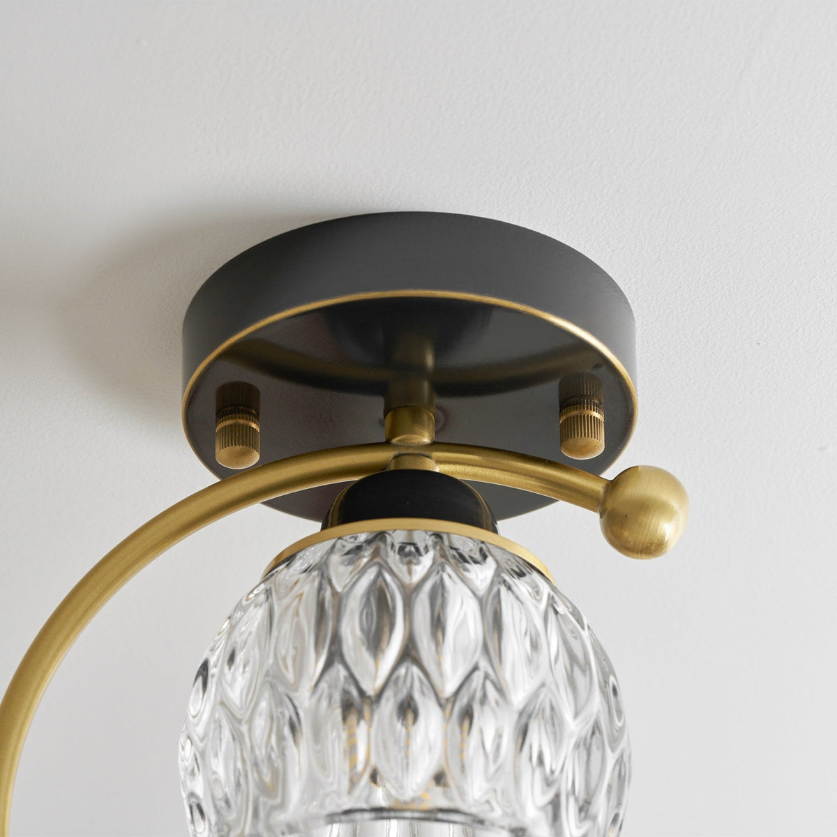 Modern Solid Brass Flush Mount Ceiling Light