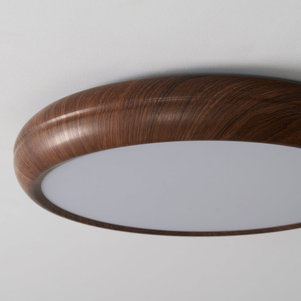 Scandinavian Wood Flush Mount Ceiling Light for Living Room