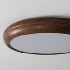 Scandinavian Wood Flush Mount Ceiling Light for Living Room