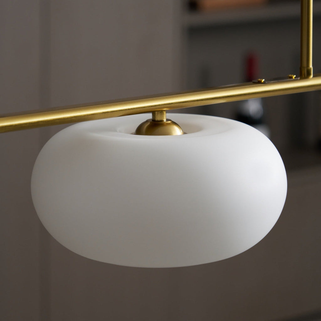 Modern Glass Pendant Light With Tri-Color LED Glow