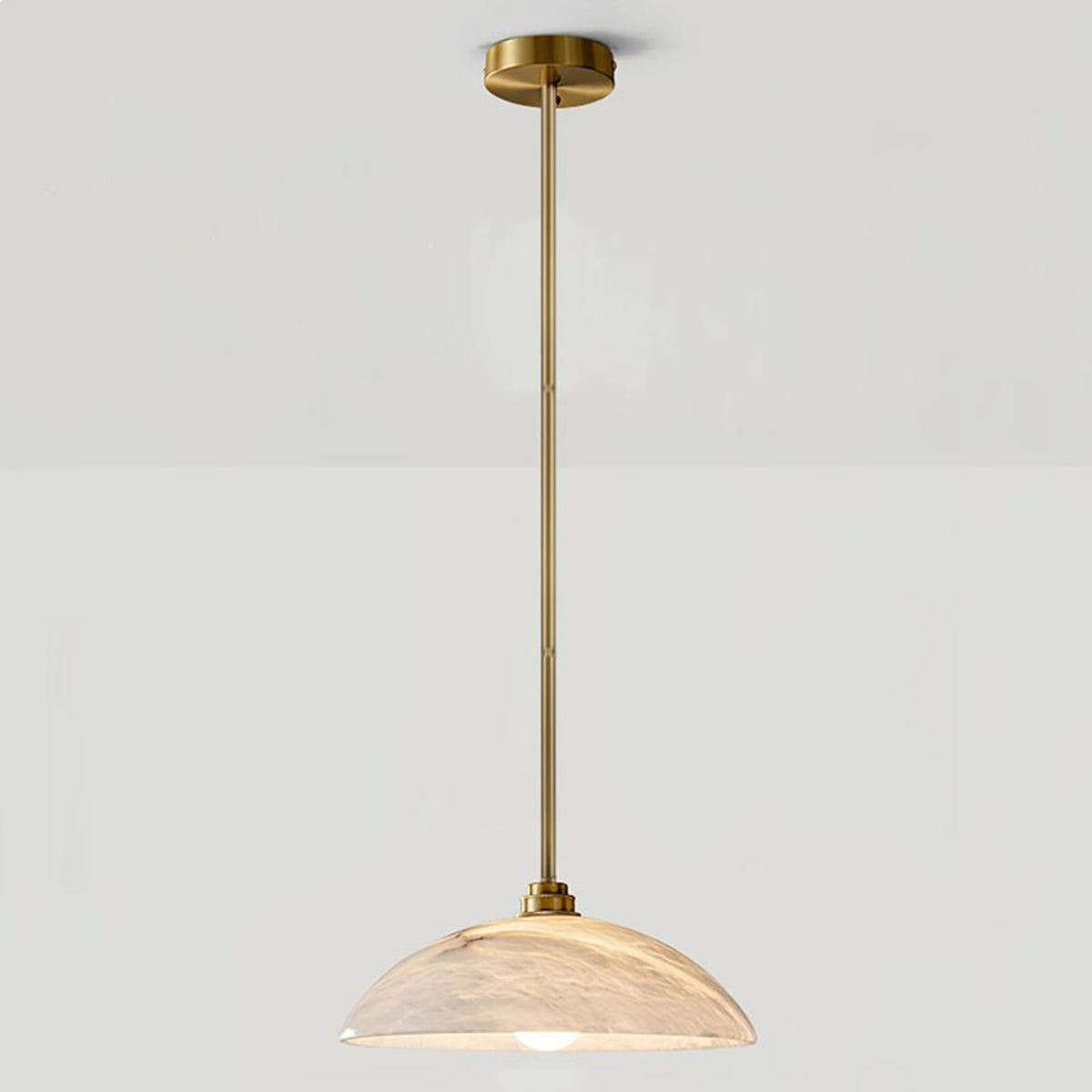 Modern Marble and Copper Pendant Light for Dining Room