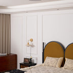 Scandinavian Wood Flush Mount Ceiling Light for Living Room