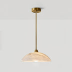 Modern Marble and Copper Pendant Light for Dining Room