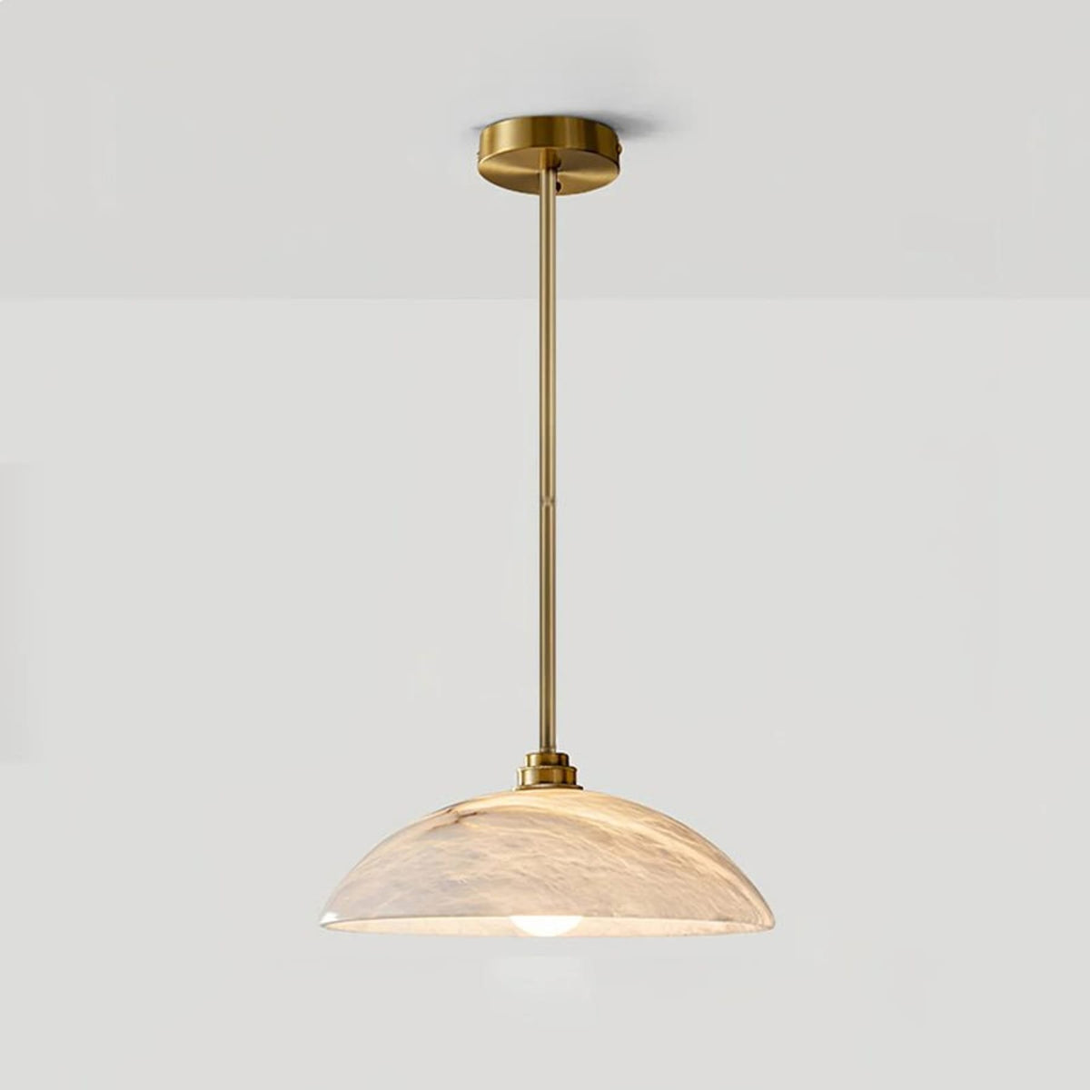 Modern Marble and Copper Pendant Light for Dining Room