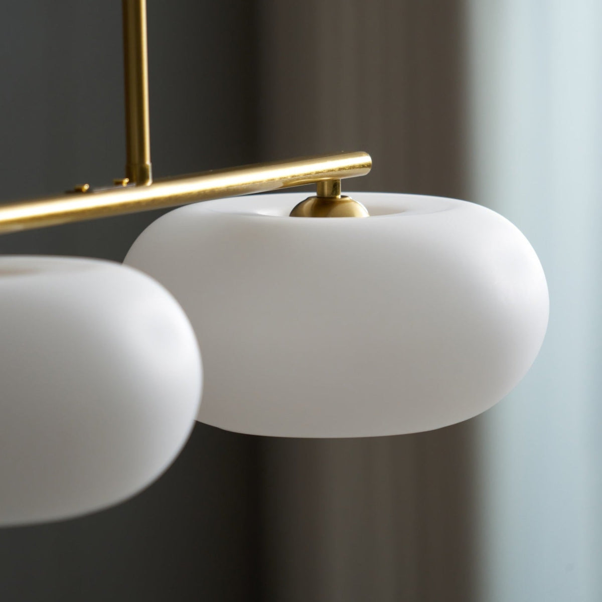 Modern Glass Pendant Light With Tri-Color LED Glow