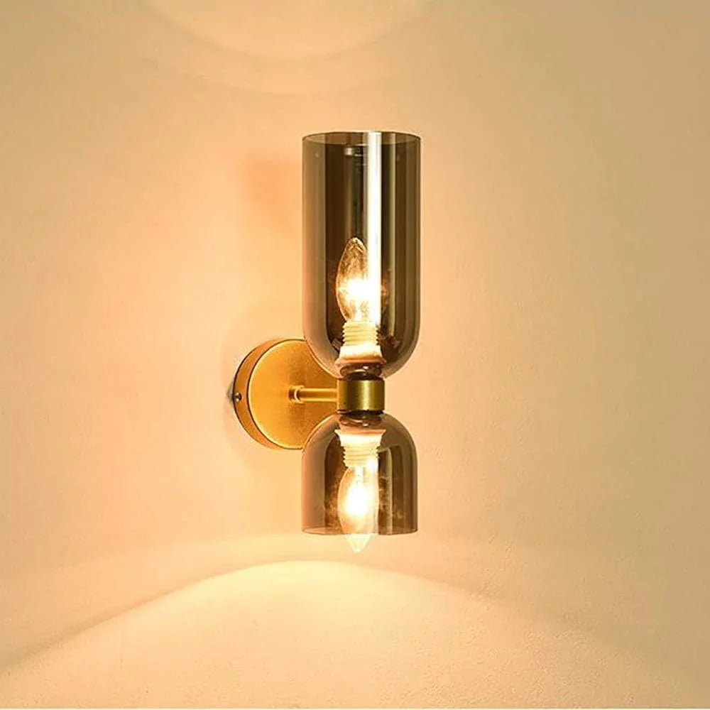 Modern Glass Wall Sconce for Living Room and Bedroom