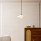 Modern Marble and Copper Pendant Light for Dining Room
